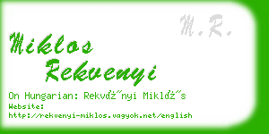 miklos rekvenyi business card